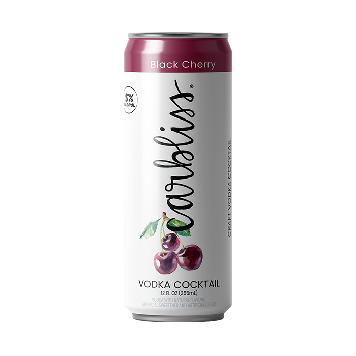 Carbliss Black Cherry Vodka Cocktail in a 12 ounce slim can